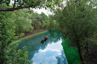Abenteuerpark in Zamárdi mit Parcours für Kinder - auch übers Wasser