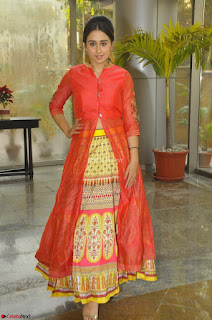 Simrat in Orange Anarkali Dress 14.JPG