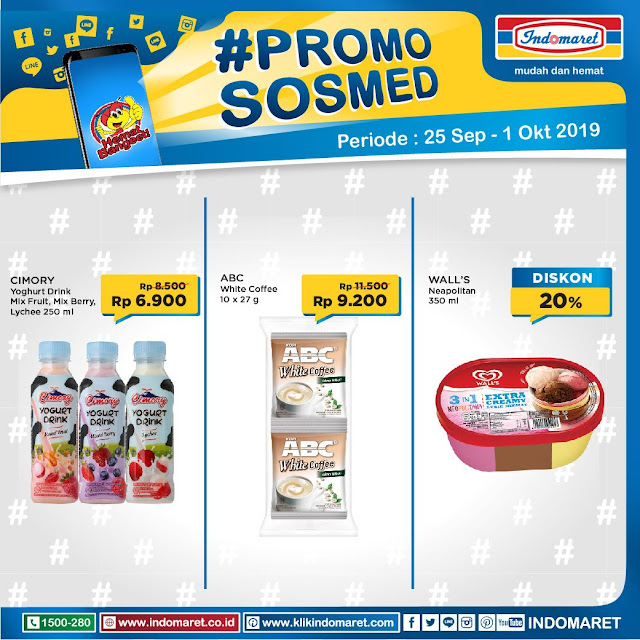 #Indomaret - #Promo SOSMED Periode 25 Sept - 01 Okt 2019