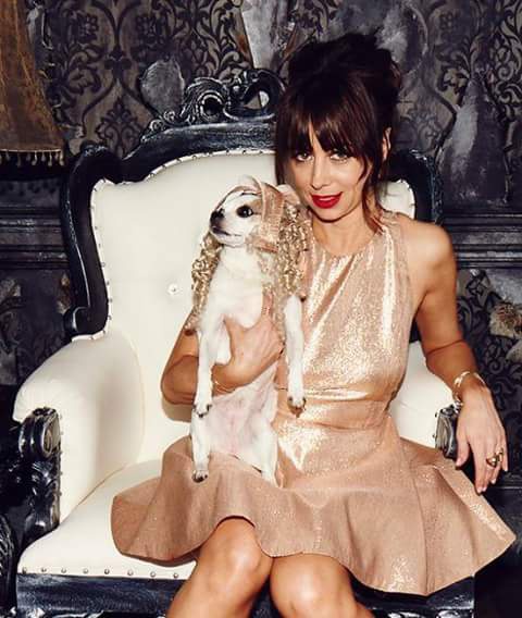 Natasha Leggero with a cute puppy