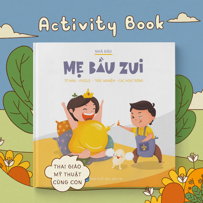 [A116] Sách tô màu Ngày Ta Gặp Con cho Mẹ Bầu - Mẹ Bầu Zui
