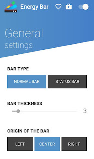 configuring energy bar