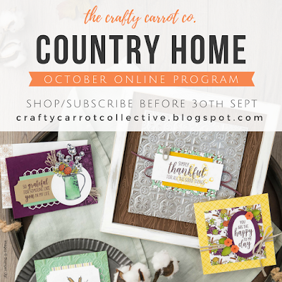 Country Home Online Craft Classes OCTOBER 2018 - The Crafty Carrot Co.