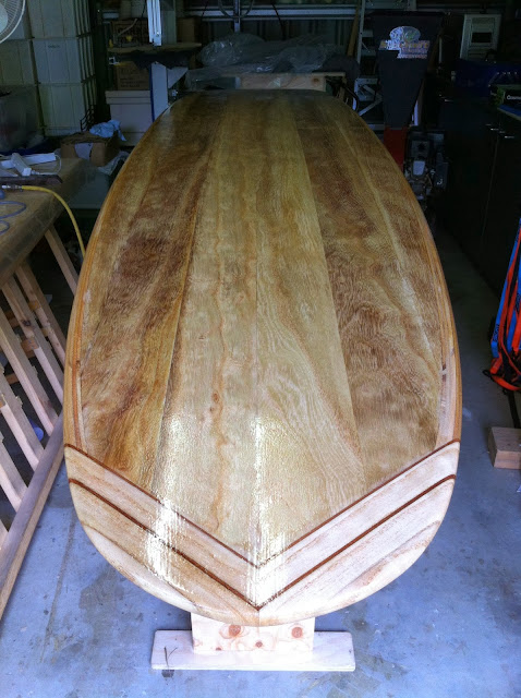 wood surfboard