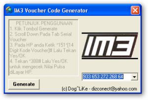 Utis Indosat Voucher Code Generator Aplikasi Isi Ulang Pulsa Indosat Gratis