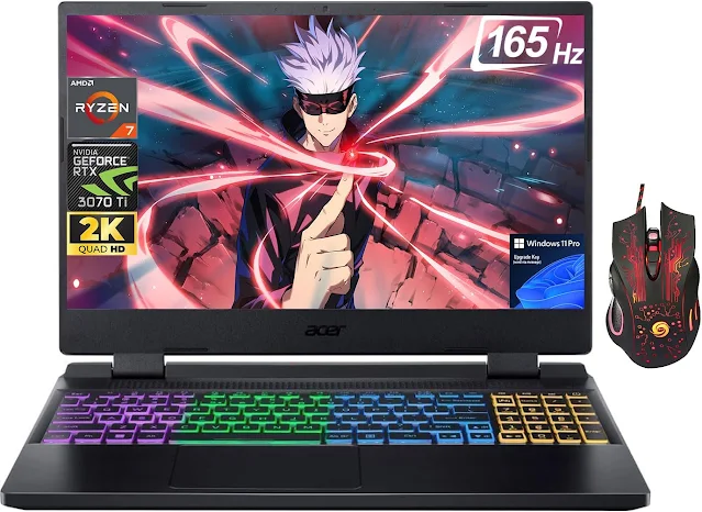 Acer Nitro 5 15.6" Gaming Laptop AMD Ryzen 7 16GB Memory NVIDIA GeForce RTX 3050 Ti 512GB SSD Obsidian Black