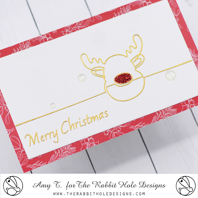 1 Line Reindeer Stamp Set, Retro Christmas Paper Pack, Clear Sparkle Enamel Dots by The Rabbit Hole Designs #therabbitholedesignsllc #therabbitholedesigns #trhd