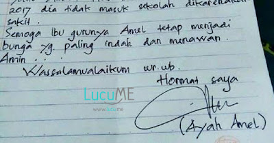 Surat Izin Sakit Paling Romantis Pakai Puisi, Bikin Gurunya Meleleh