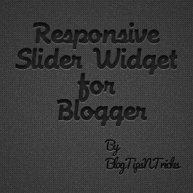 Responsive Slider widget for blogger 2013