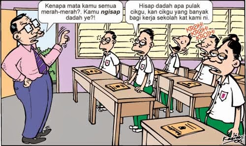 Tedi tak dapat nak buat kerja sekolah