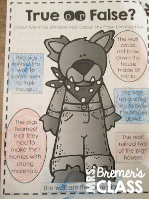 Fairy Tales unit featuring The Three Pigs, Cinderella, Goldilocks and the Three Bears, The Frog Prince, and Jack and the Beanstalk. Packed with lots of fun literacy ideas and guided reading activities. Common Core aligned. Grades 1-3. #fairytales #literacy #guidedreading #1stgrade #2ndgrade #3rdgrade
