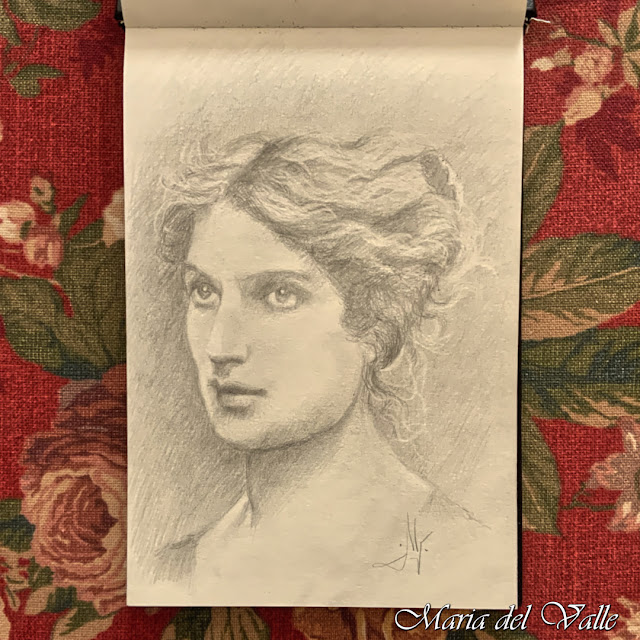 Portrait of Maria S. Spartali - My vision of an idealised model by Rossetti