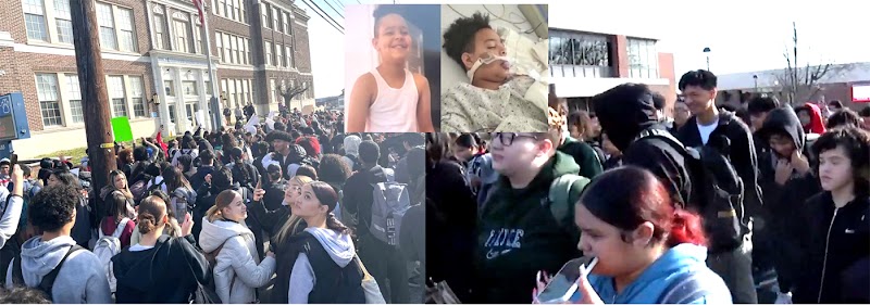 Cientos de alumnos y padres marchan por seguridad  en escuelas de  NJ mientras sigue grave estudiante dominicano apuñalado por compañero 