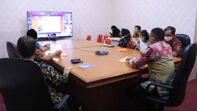 Pemprov Lampung Ikuti Rapat Persiapan  Acara Puncak Hari Otonomi Daerah ke - XXVI Tahun 2022
