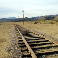 Vía del tren en Fort Bravo para el rodaje de Penny Dreadful