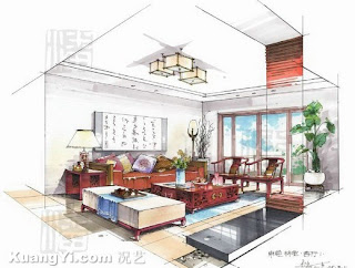 Interior Design Drawings Sketches Living Room