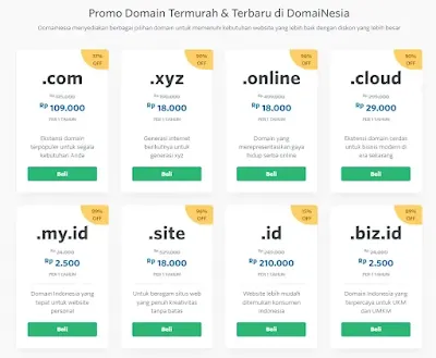 promo domain di domainesia