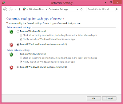 Cara Non-Aktifkan Windows 8 Firewall