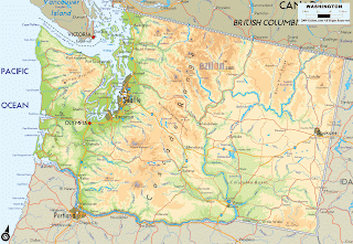 washington physical map