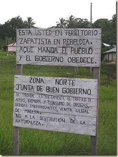 Zapatista sign