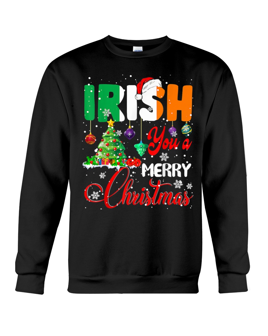 Irish You A Merry Christmas Santa Irish Flag Christmas Tree