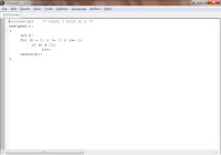 screenshot of SciTE programmer's text editor