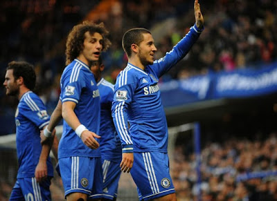 Eden Hazard+David Luiz+Juan Mata Chelsea vs Swansea City