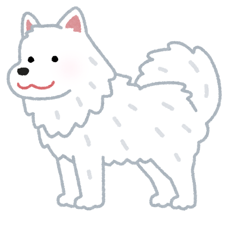 サモエドのイラスト 犬 かわいいフリー素材集 いらすとや