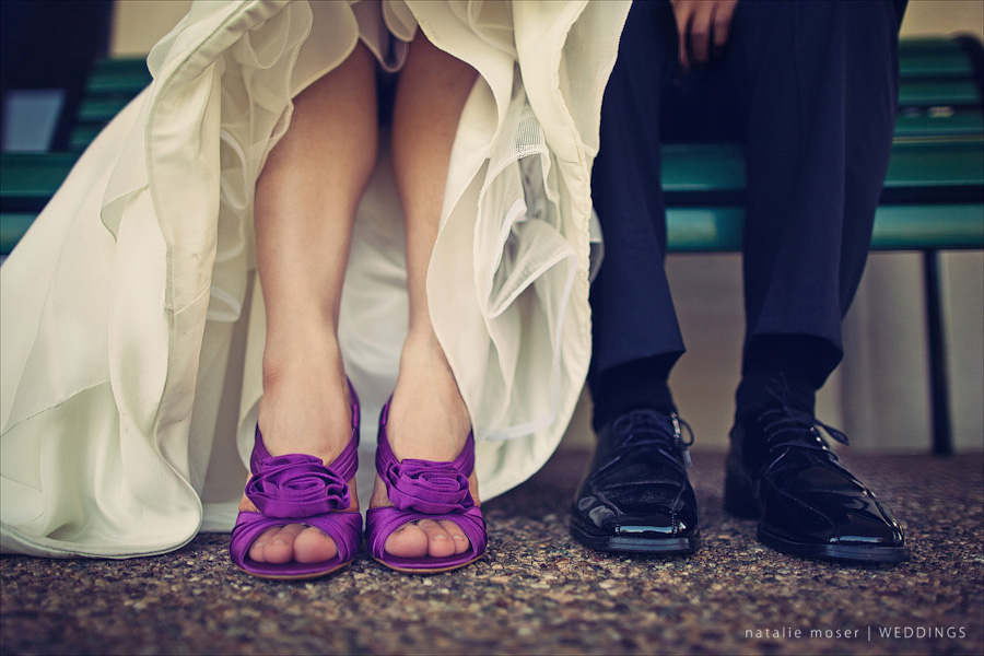 wedding dresses with color shoes