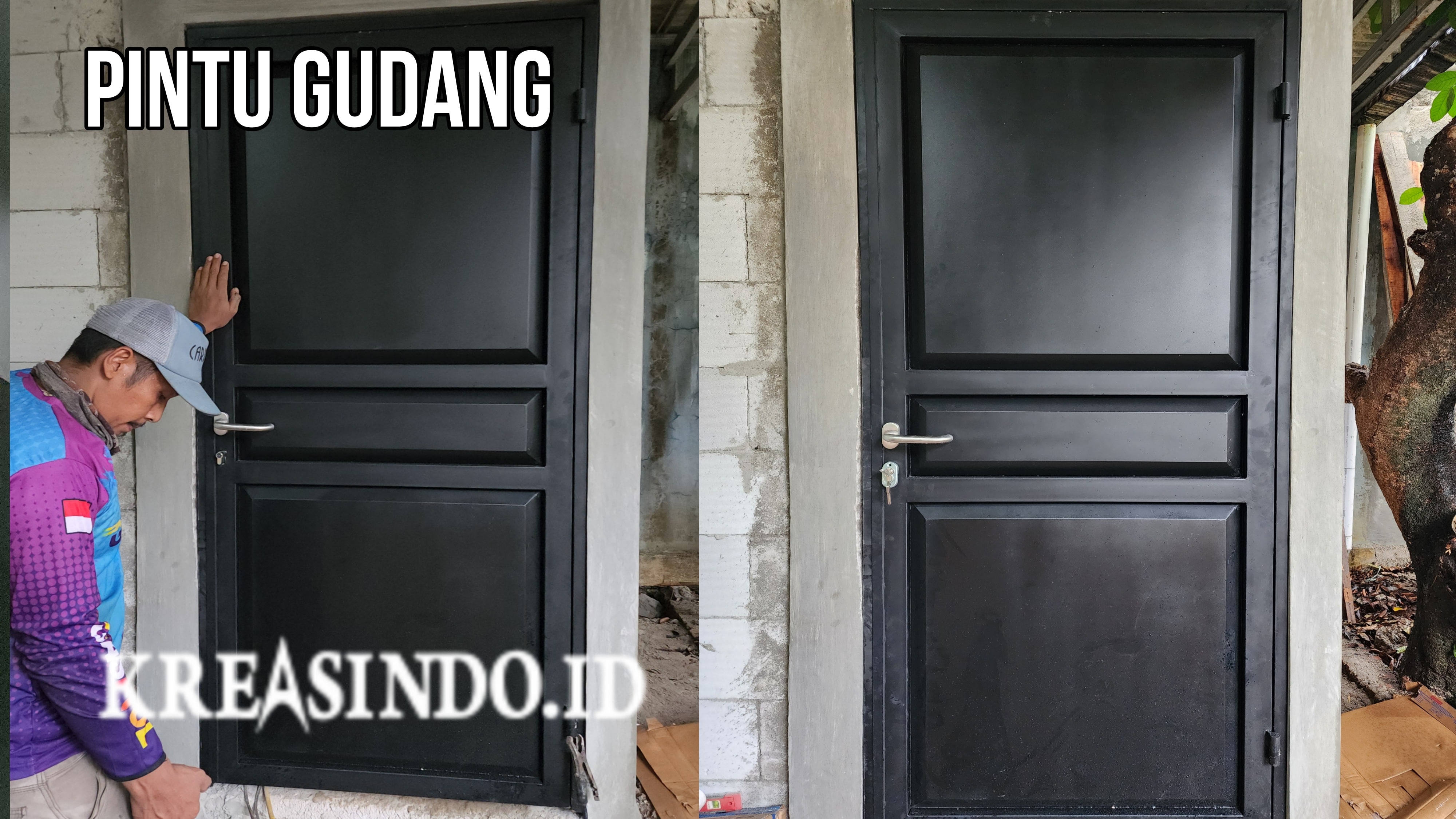 Pintu Gudang Besi pesanan Bpk Sony di Jatijajar [Repeat Order]