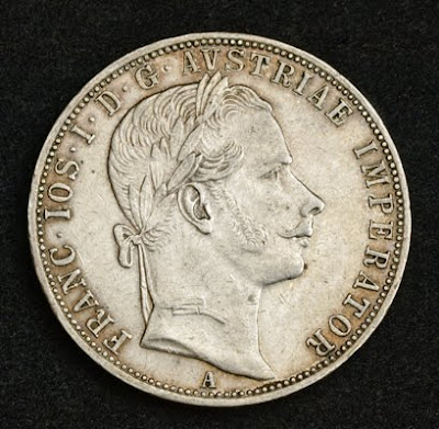 Austrian Empire Gulden silver coin 