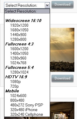 Wallpapers en varias resoluciones