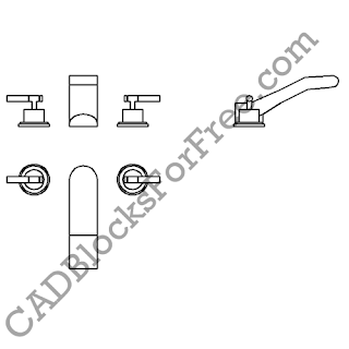 Free CAD Blocks Kitchen Taps Faucets