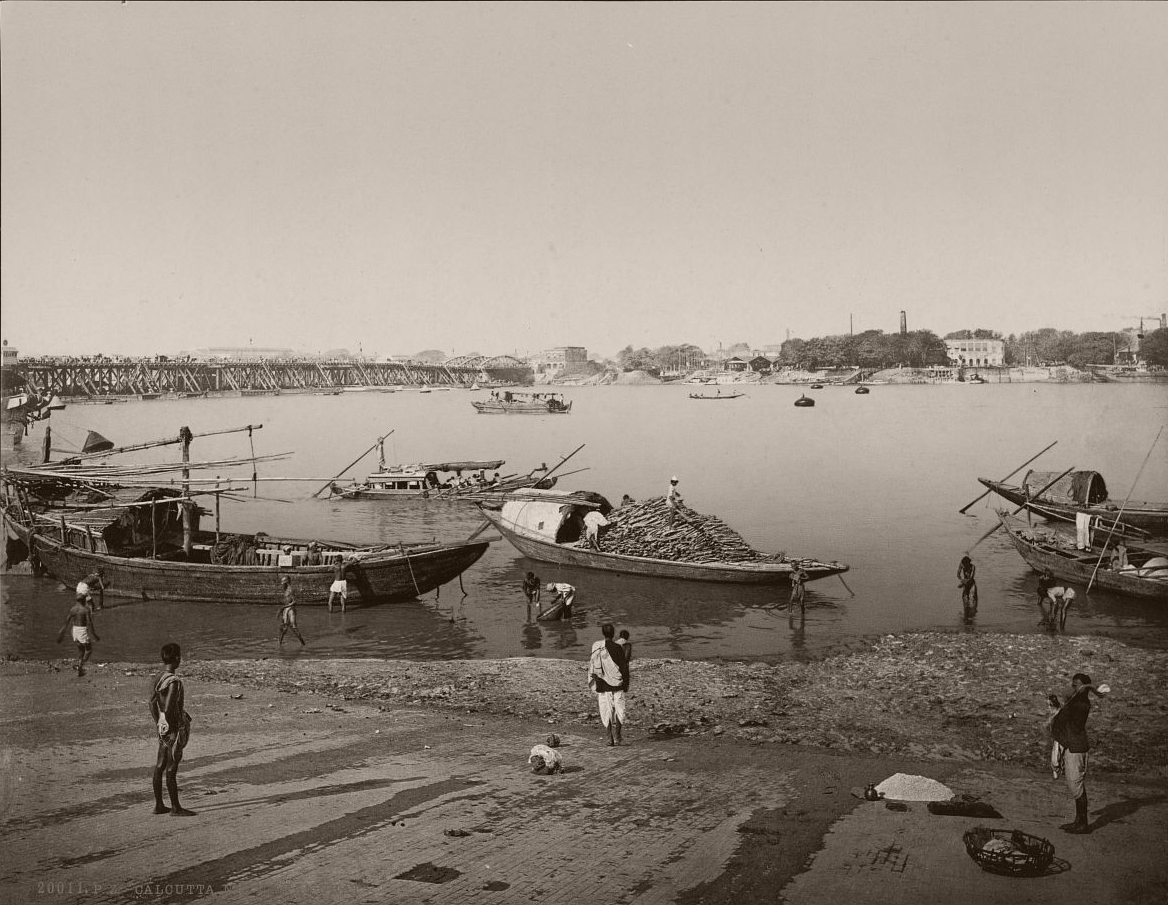 Nimtala Ghat | Kolkata (Calcutta), West Bengal, India | Rare & Old Vintage Photos (1890)