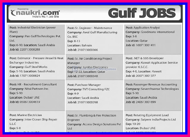 Naukri Gulf Jobs New Vacancies