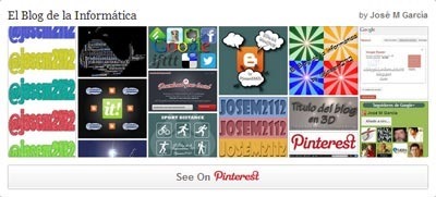 Gadget Pinterest para blog