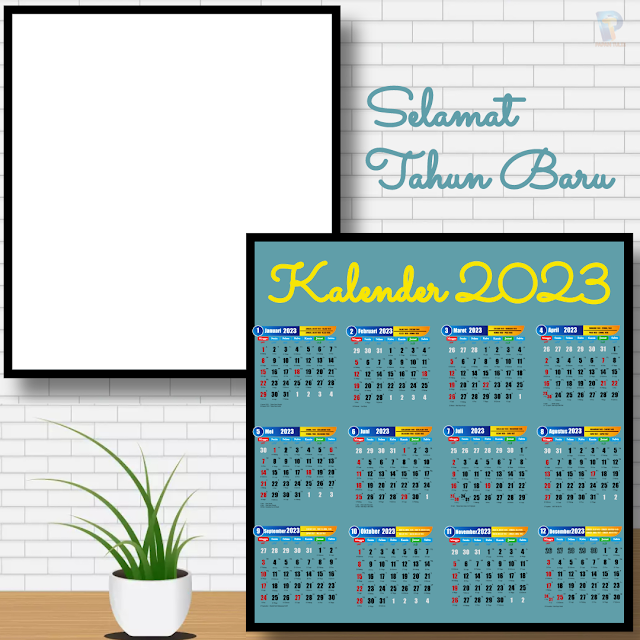 Pasang Frame Twibon Kalender Tahun 2023