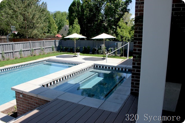 hot tub above pool