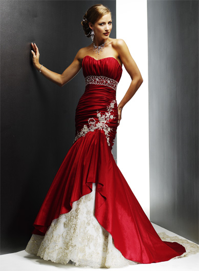 red wedding dresses