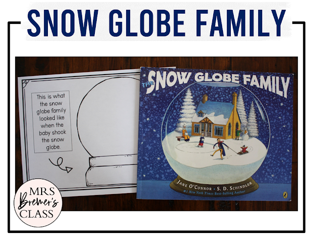Snow Globe Family book activities unit with literacy printables, reading companion activities, lesson ideas, and a craft for winter in Kindergarten and First Grade