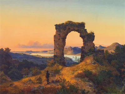 Roland's Arch painting Andreas Achenbach