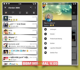  Hello para member atau penggemar Blackberry Messenger Modifikasi Terbaru BBM Minimal v.0.5 Base Official 3.1.0.13 APK (CLONE)