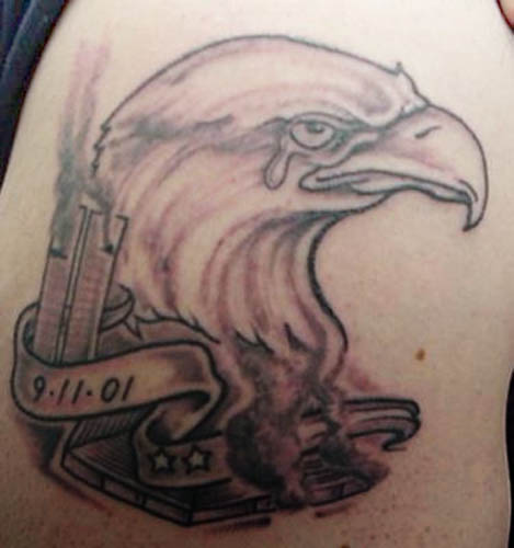 Although the bald eagle is very popular in tribal eagle tattoo designs, 