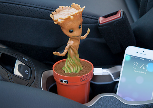 Baby Groot can also charge your smartphone by car