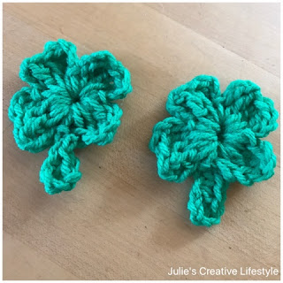 crochet 4 leaf clover @ Julie's Creative Lifestyle