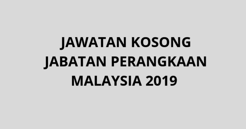 Jawatan Kosong Jabatan Perangkaan Malaysia 2020 Spa
