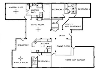 Denah Rumah Minimalis 1 Lantai 2 Kamar Tidur