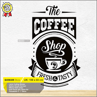 Wall Sticker Stiker Dinding Besar Coffee Shop-min