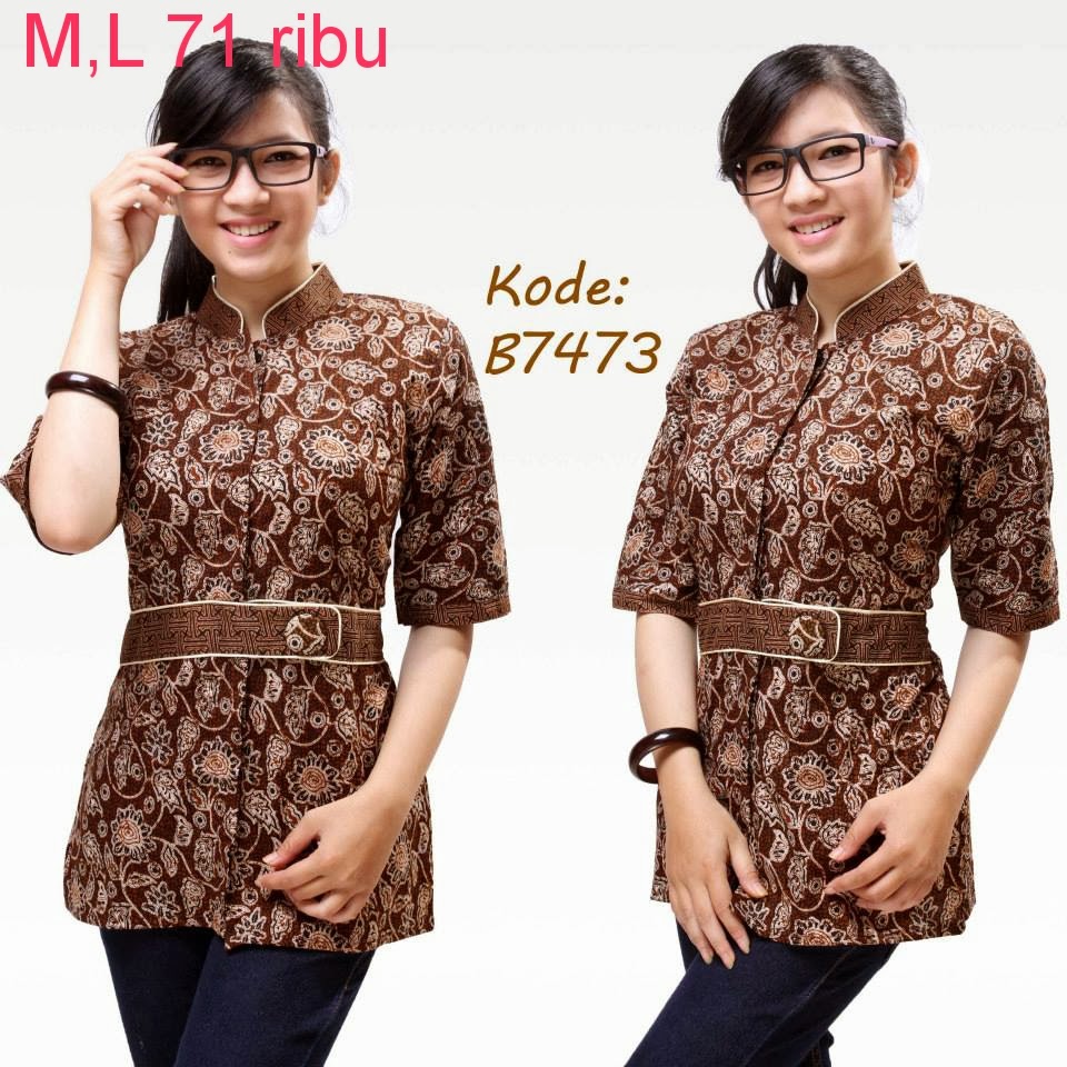  Model  Baju  Batik Wanita Untuk Kerja  Model  Baju  Batik