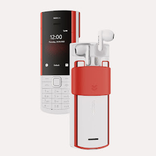 Nokia 5710 XpressAudio features wireless headphones "attached" to the rear.